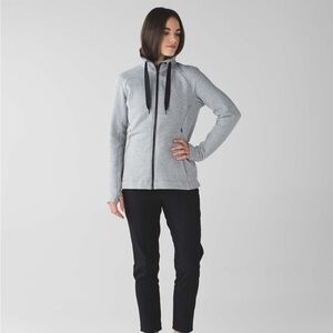 Lululemon &go Take-Off Fleece Jacket Heathered Medium Grey size 4